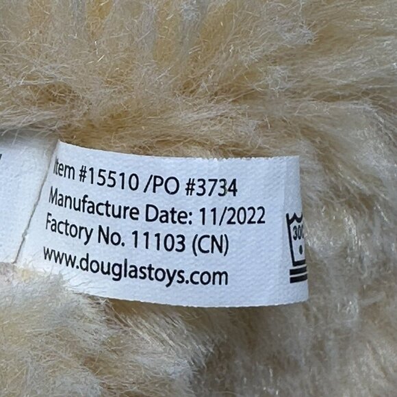 Douglas Cuddle Toy Creamie DLux Peach Bunny Rabbit Plush 12 Inch Sitting 2022 - Picture 12 of 13